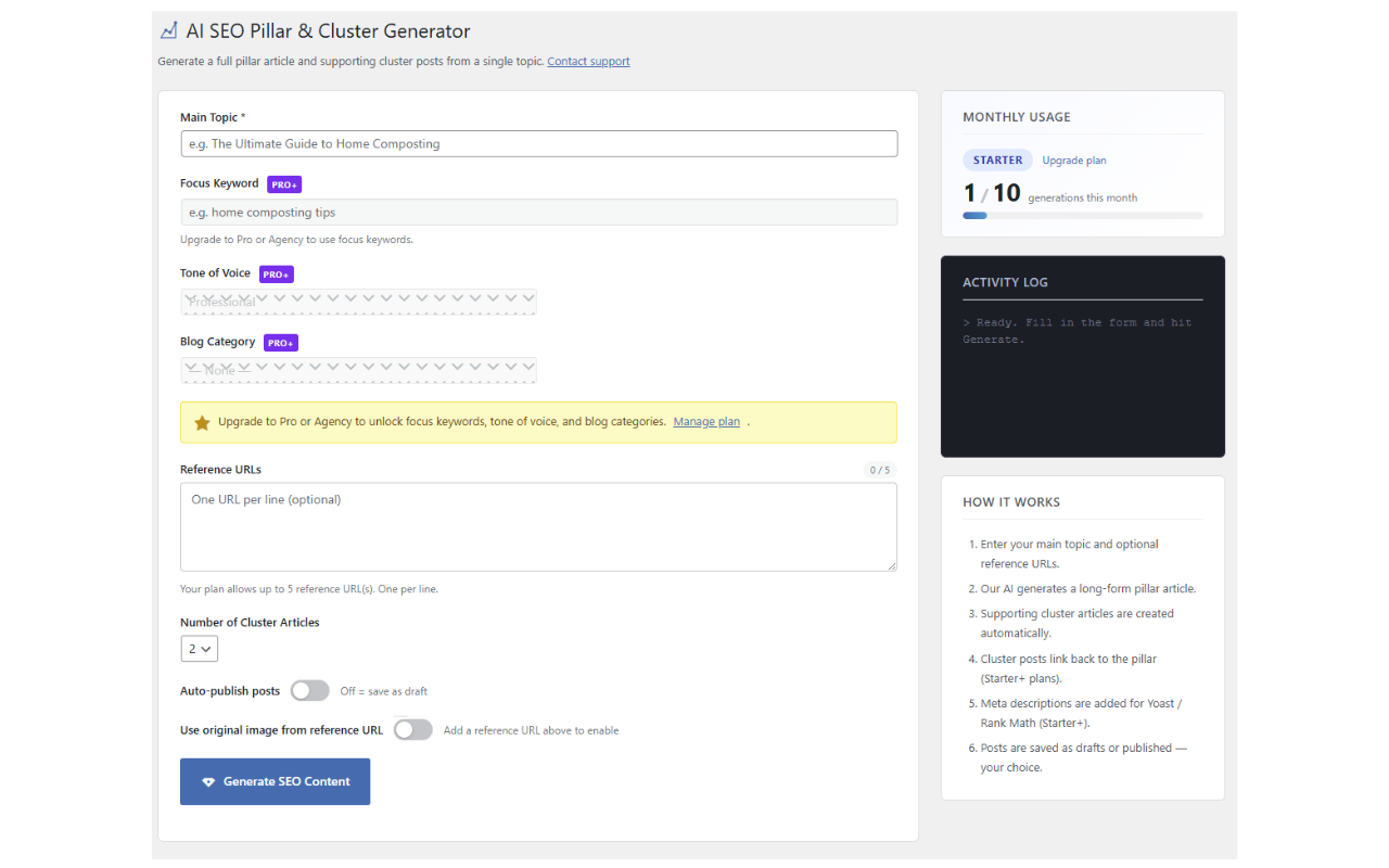 AI SEO Generator — screenshot 1